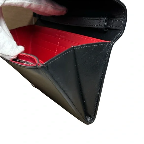 ❌SOLD❌Christian Louboutin Black Leather Clutch with Metallic Studs - Picture 9 of 11